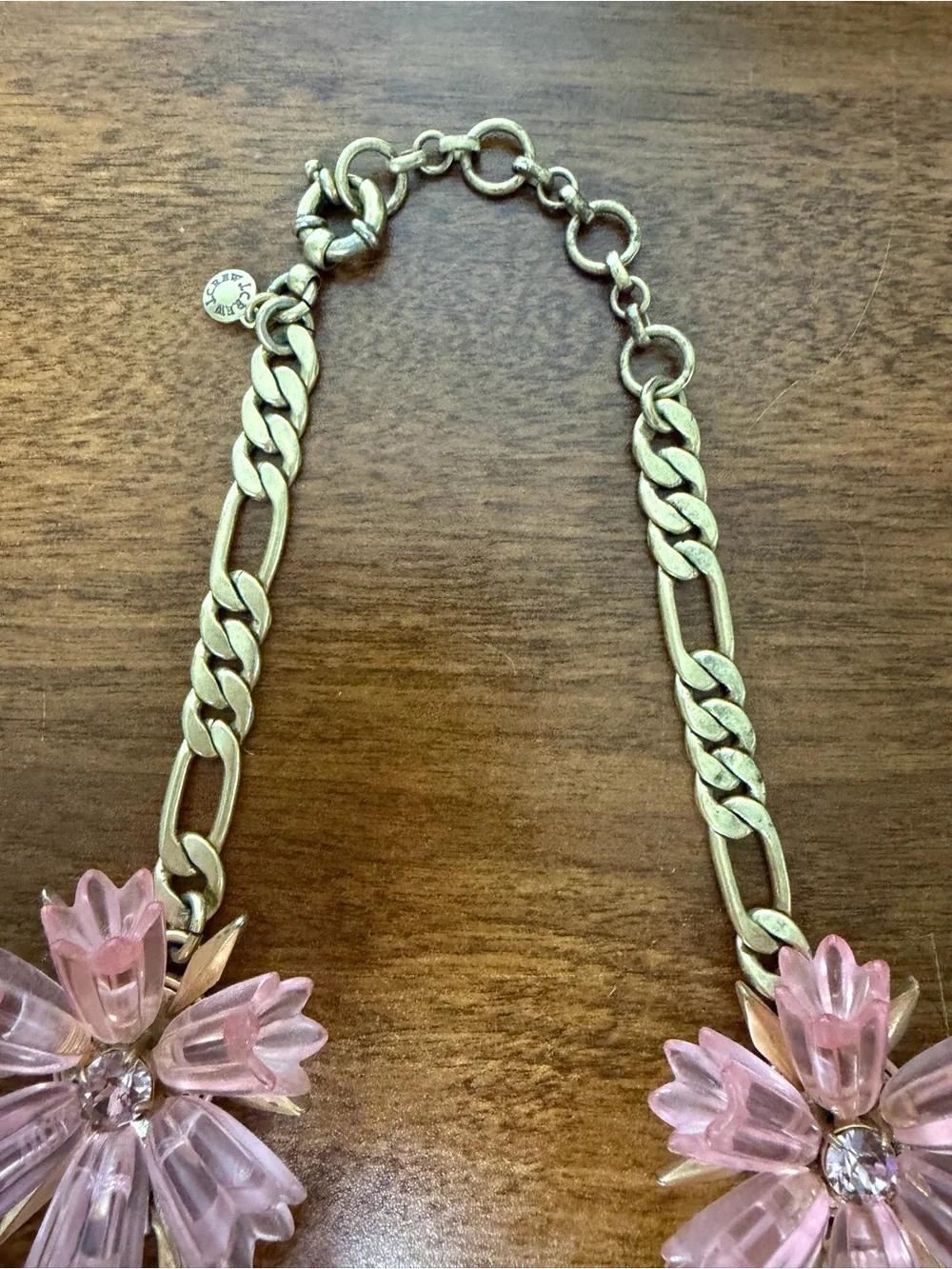J Crew Dahlia Pink Floral Statement Necklace Vintage